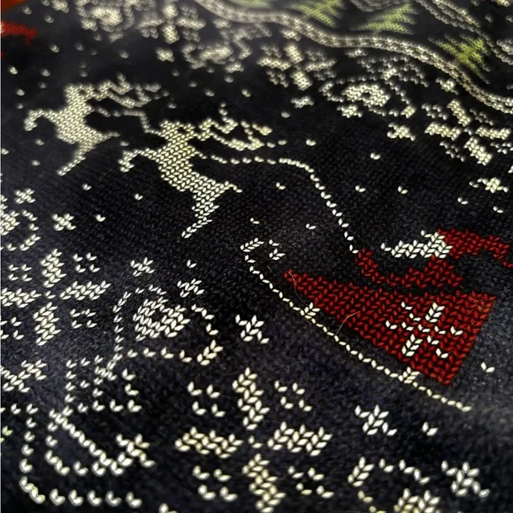 LuLaRoe Leggings in a Christmas Cross Stitch Pattern - Picture 2 of 4